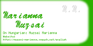 marianna muzsai business card